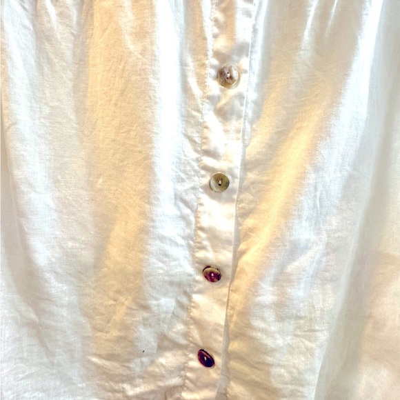 XCVI Wearables EUC SZ XL White Short Sleeve Top - Picture 5 of 9